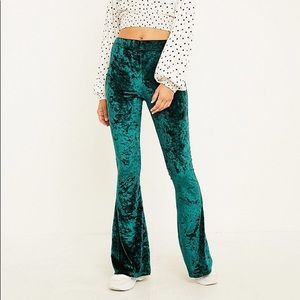 Crushed Velvet Green Pant